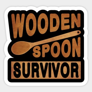 Wooden Spoon Survivor Sticker